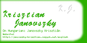 krisztian janovszky business card